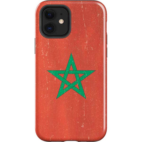 Morocco Flag Distressed iPhone 12 Impact Case